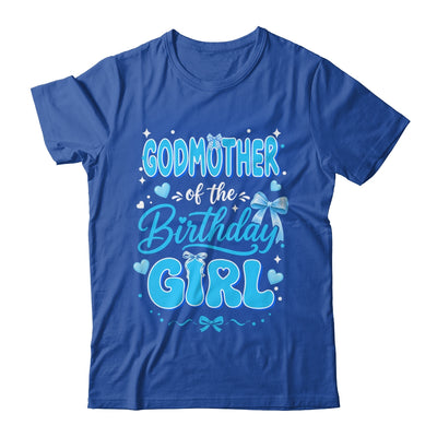 Godmother Of The Birthday Girl Family Coquette Bow Blue Cute Shirt & Hoodie | teecentury