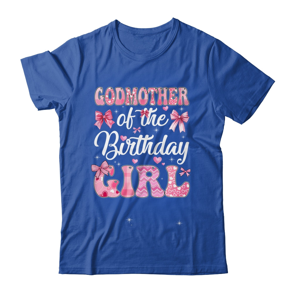 Godmother Of The Birthday Girl Family Pink Coquette Bow Shirt & Hoodie | teecentury