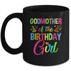 Godmother Of The Birthday Girl Glows Retro 80's Party Family Mug | teecentury