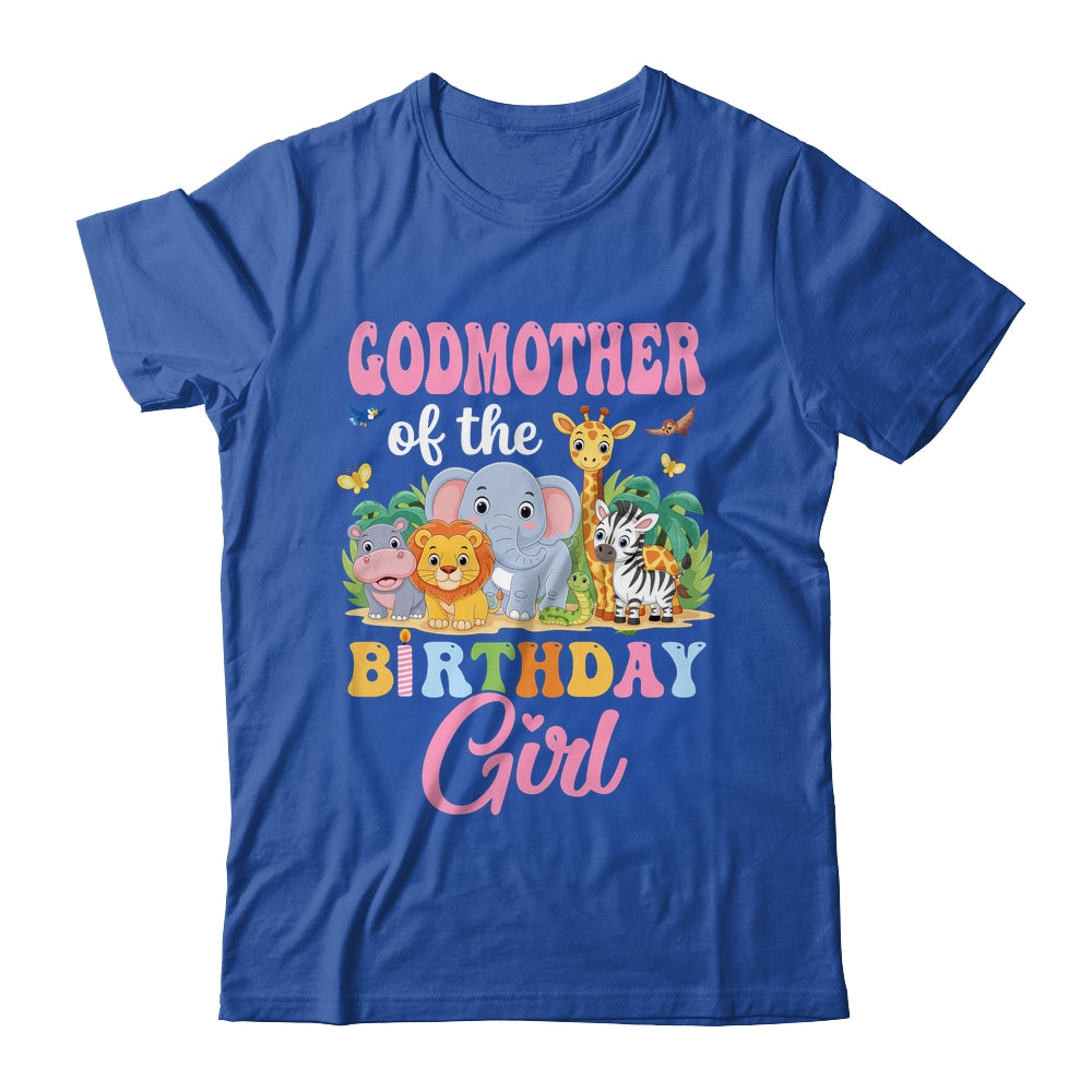 Godmother Of The Birthday Girl Kids Safari Jungle Animal Shirt & Hoodie | teecentury