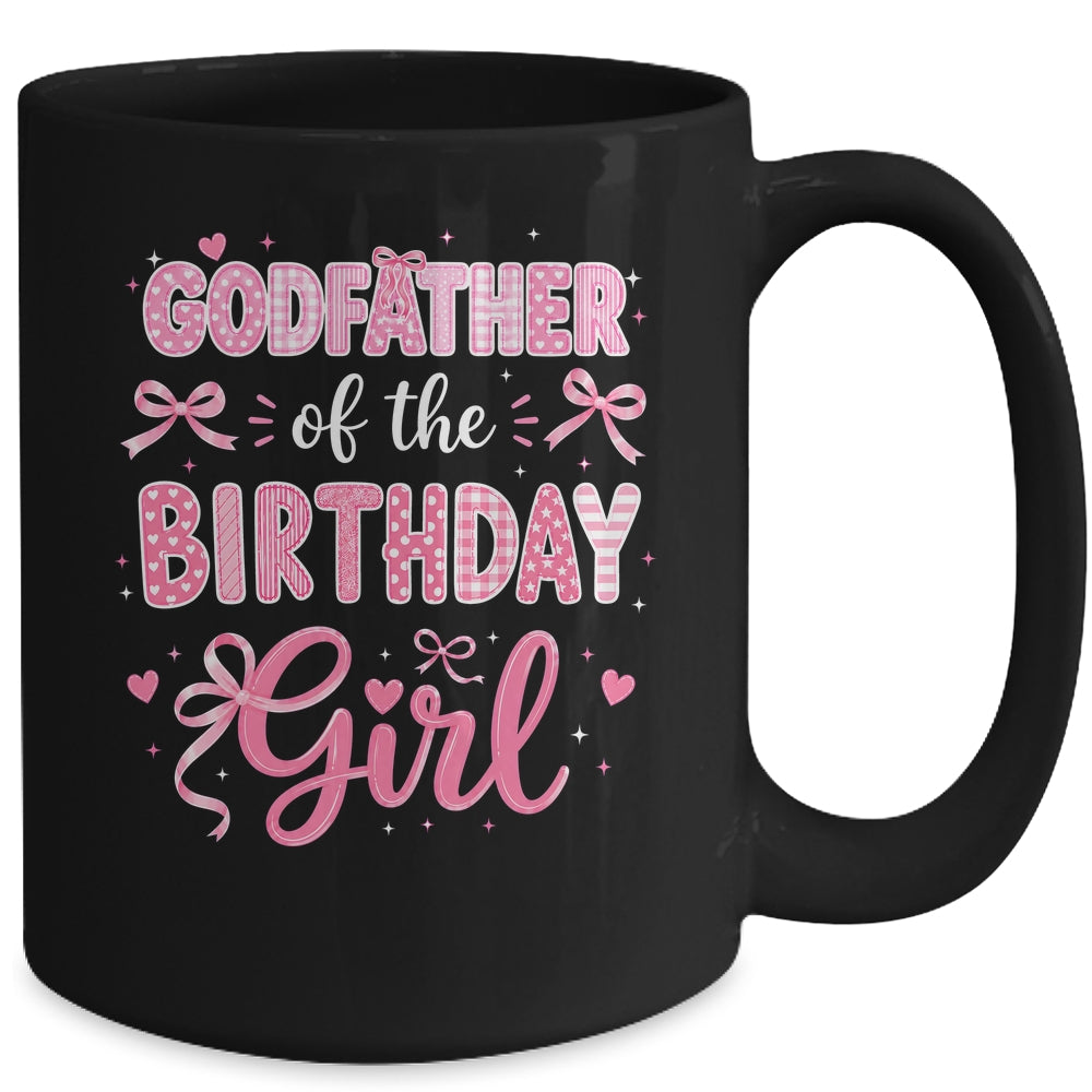 Godmother Of The Birthday Girl Matching Pink Coquette Bow Mug | teecentury