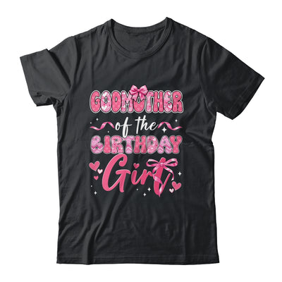 Godmother Of The Birthday Girl Pink Coquette Bow Family Shirt & Hoodie | teecentury
