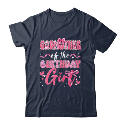 Godmother Of The Birthday Girl Pink Coquette Bow Family Shirt & Hoodie | teecentury