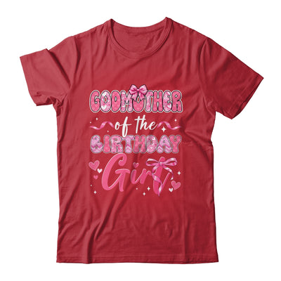 Godmother Of The Birthday Girl Pink Coquette Bow Family Shirt & Hoodie | teecentury
