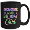 Godmother Of The Birthday Girl Tie Dye 1st Birthday Girl Mug | teecentury