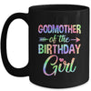 Godmother Of The Birthday Girl Tie Dye 1st Birthday Girl Mug | teecentury