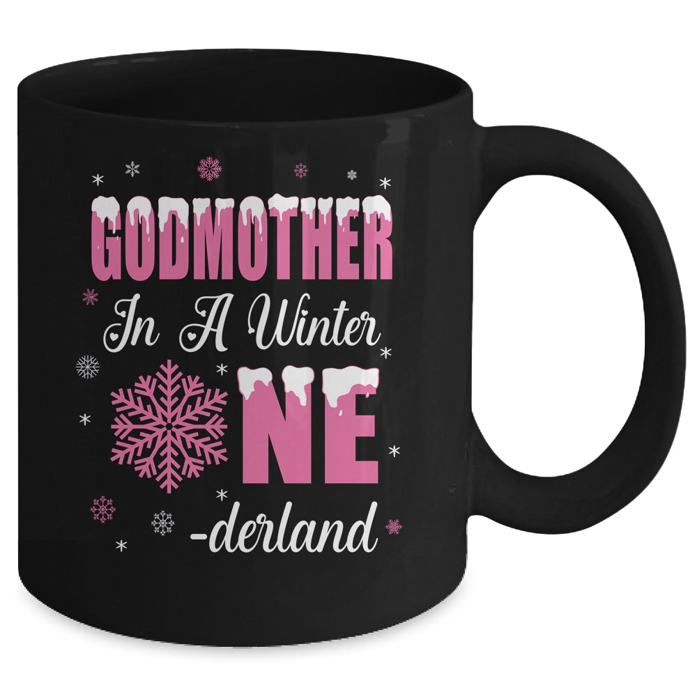 Godmother Of The Birthday Girl Winter Onederland 1st Birthday Mug | teecentury