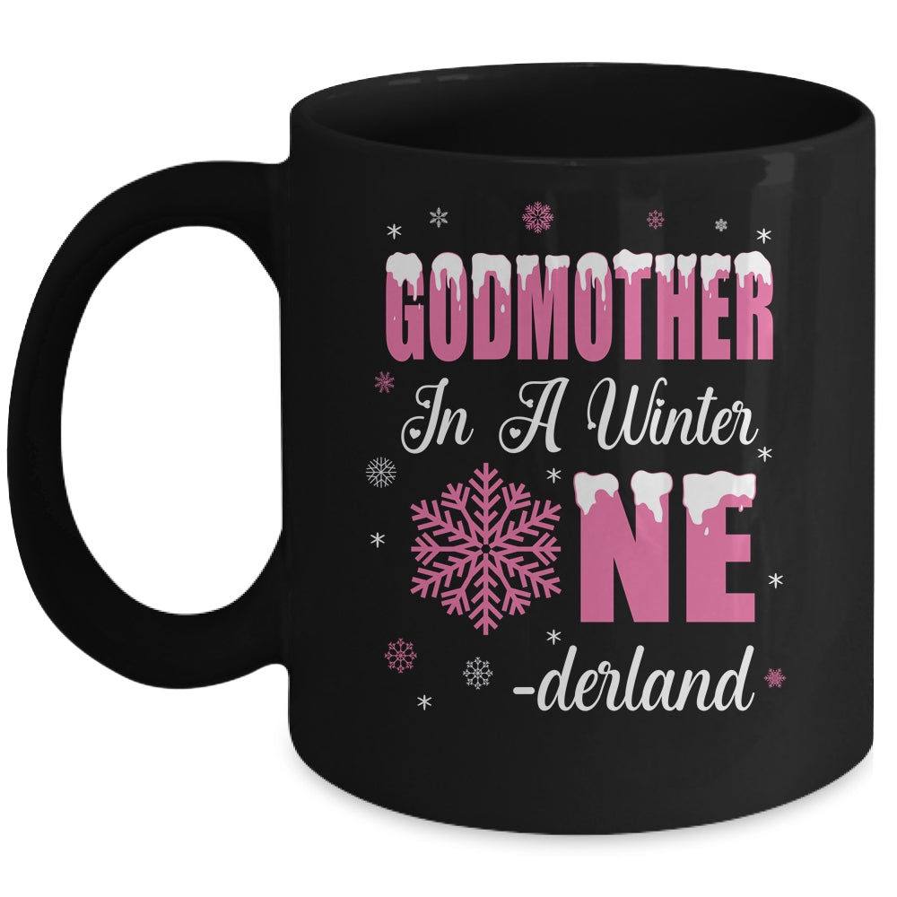 Godmother Of The Birthday Girl Winter Onederland 1st Birthday Mug | teecentury