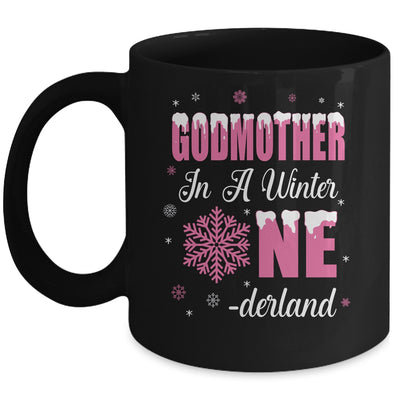 Godmother Of The Birthday Girl Winter Onederland 1st Birthday Mug | teecentury
