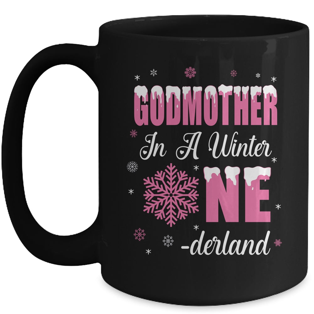 Godmother Of The Birthday Girl Winter Onederland 1st Birthday Mug | teecentury