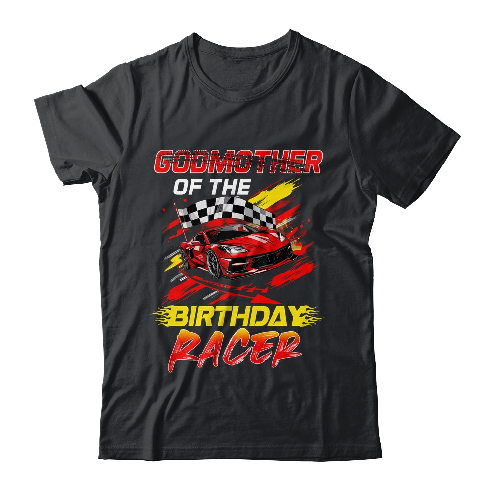 Godmother Of The Birthday Racer Race Car Party Family Matching Shirt & Hoodie | teecentury