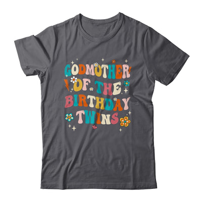Godmother Of The Birthday Twins Boys Girls Party Retro Bday Shirt & Hoodie | teecentury