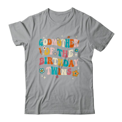 Godmother Of The Birthday Twins Boys Girls Party Retro Bday Shirt & Hoodie | teecentury
