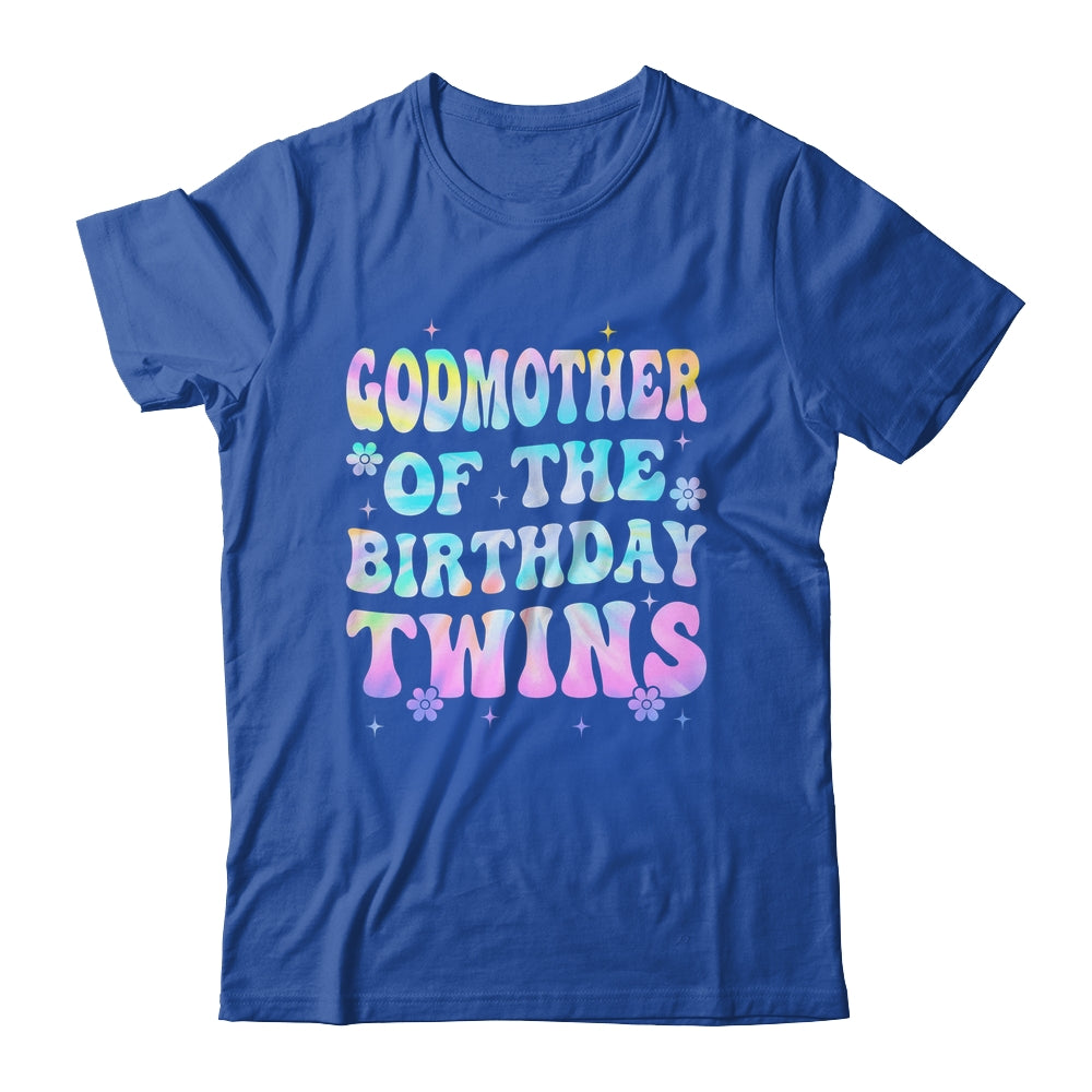 Godmother Of The Birthday Twins Girls Kids Party Retro Bday Shirt & Hoodie | teecentury