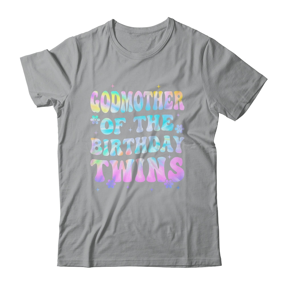 Godmother Of The Birthday Twins Girls Kids Party Retro Bday Shirt & Hoodie | teecentury