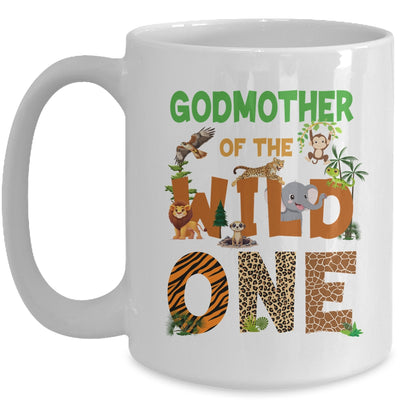 Godmother Of The Birthday Wild One Safari Birthday Boy Family Mug | teecentury