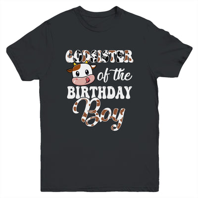 Godsister Of The Birthday Boy Cow Farm 1st Birthday Boy Youth Shirt | teecentury