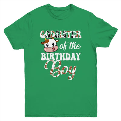 Godsister Of The Birthday Boy Cow Farm 1st Birthday Boy Youth Shirt | teecentury