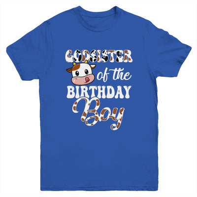 Godsister Of The Birthday Boy Cow Farm 1st Birthday Boy Youth Shirt | teecentury