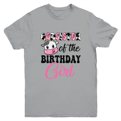 Godsister Of The Birthday Girl Cow Farm 1st Birthday Girl Youth Shirt | teecentury