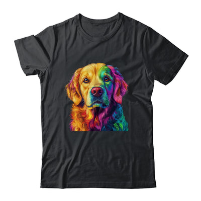 Golden Retriever Dog Colorful Face Dog Lover Men Women Shirt & Tank Top | teecentury