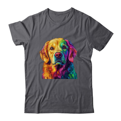 Golden Retriever Dog Colorful Face Dog Lover Men Women Shirt & Tank Top | teecentury
