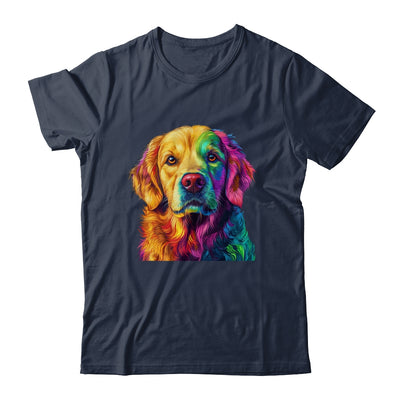 Golden Retriever Dog Colorful Face Dog Lover Men Women Shirt & Tank Top | teecentury