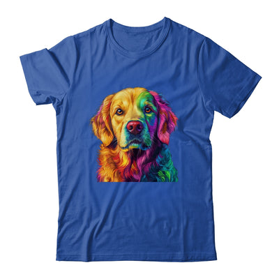 Golden Retriever Dog Colorful Face Dog Lover Men Women Shirt & Tank Top | teecentury