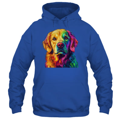 Golden Retriever Dog Colorful Face Dog Lover Men Women Shirt & Tank Top | teecentury