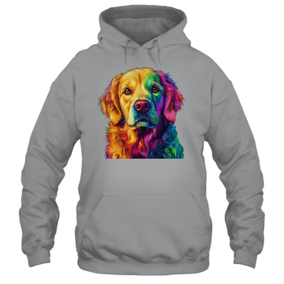 Golden Retriever Dog Colorful Face Dog Lover Men Women Shirt & Tank Top | teecentury