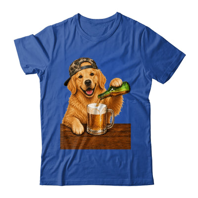 Golden Retriever Drinking Beer Funny Dog Meme Fathers Day Shirt & Hoodie | teecentury