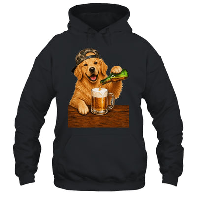 Golden Retriever Drinking Beer Funny Dog Meme Fathers Day Shirt & Hoodie | teecentury