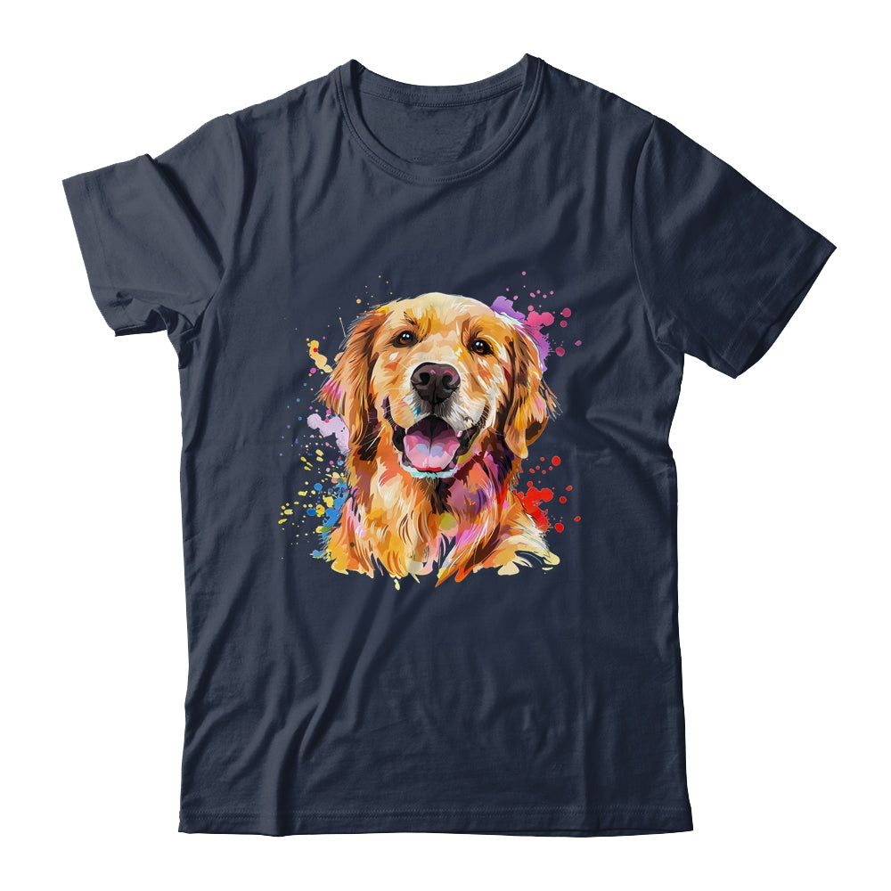 Golden Retriever Mom Lover Puppy Dog Watercolor Tie Dye Painting Shirt & Tank Top | teecentury