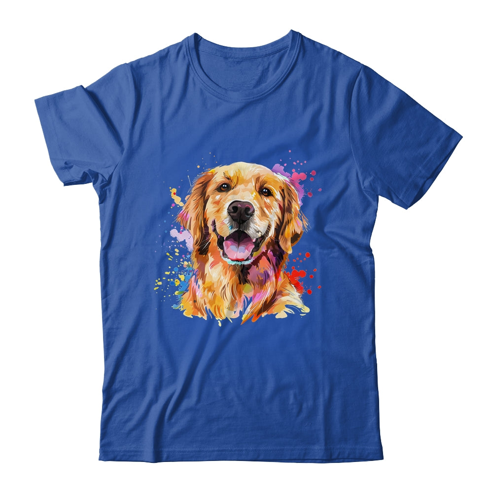 Golden Retriever Mom Lover Puppy Dog Watercolor Tie Dye Painting Shirt & Tank Top | teecentury