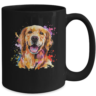 Golden Retriever Mom Lover Puppy Dog Watercolor Tie Dye Painting Mug | teecentury