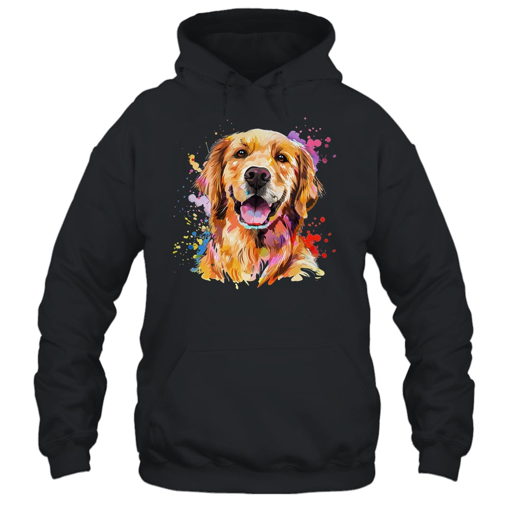 Golden Retriever Mom Lover Puppy Dog Watercolor Tie Dye Painting Shirt & Tank Top | teecentury