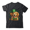 Golden Retriever St Patricks Day Leprechaun Shamrock Irish Shirt & Hoodie | teecentury