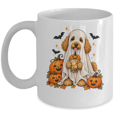 Goldendoodle Ghost and Cute Halloween Dog Humor Mug | teecentury