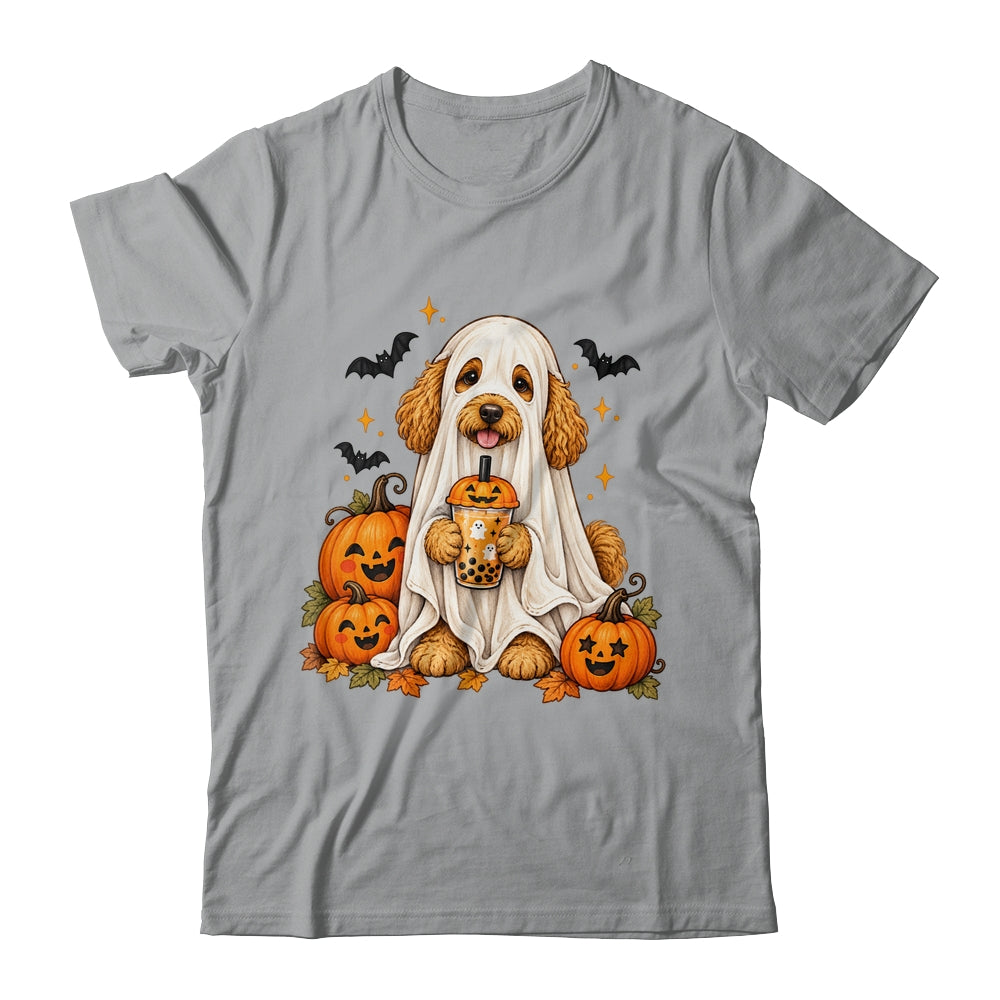 Goldendoodle Ghost and Cute Halloween Dog Humor Shirt & Sweatshirt | teecentury