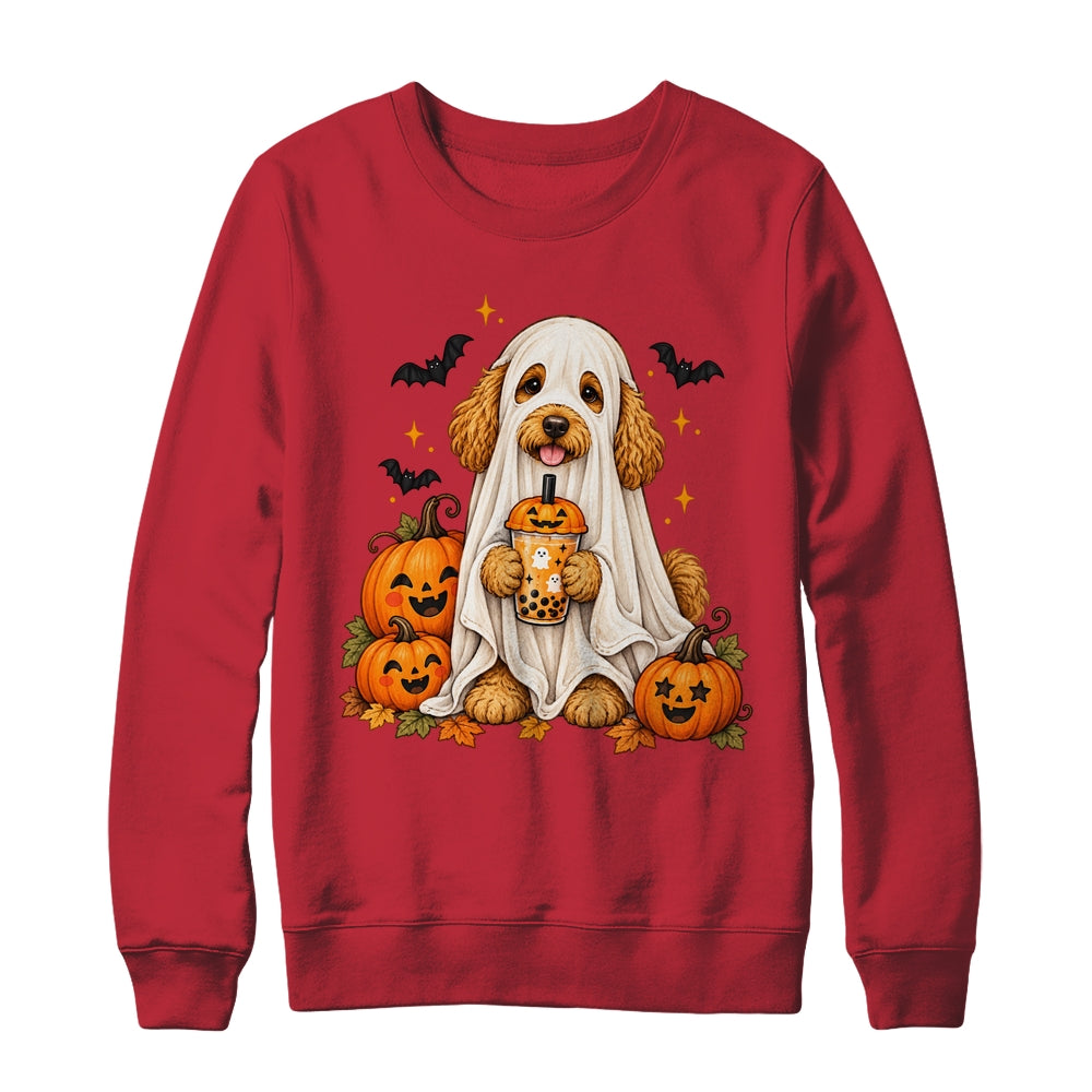 Goldendoodle Ghost and Cute Halloween Dog Humor Shirt & Sweatshirt | teecentury
