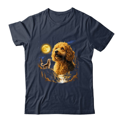Goldendoodle Howling To The Moon Vintage Funny Dog Art Shirt & Hoodie | teecentury
