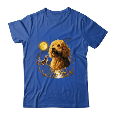 Goldendoodle Howling To The Moon Vintage Funny Dog Art Shirt & Hoodie | teecentury