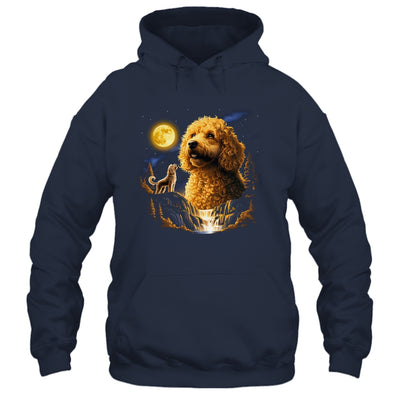 Goldendoodle Howling To The Moon Vintage Funny Dog Art Shirt & Hoodie | teecentury