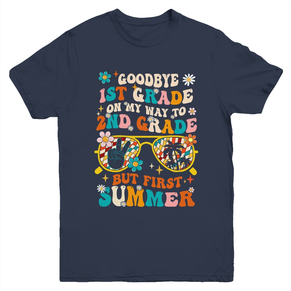 Goodbye 1st Grade Graduation To 2nd Grade Hello Summer Kids Youth Shirt | teecentury
