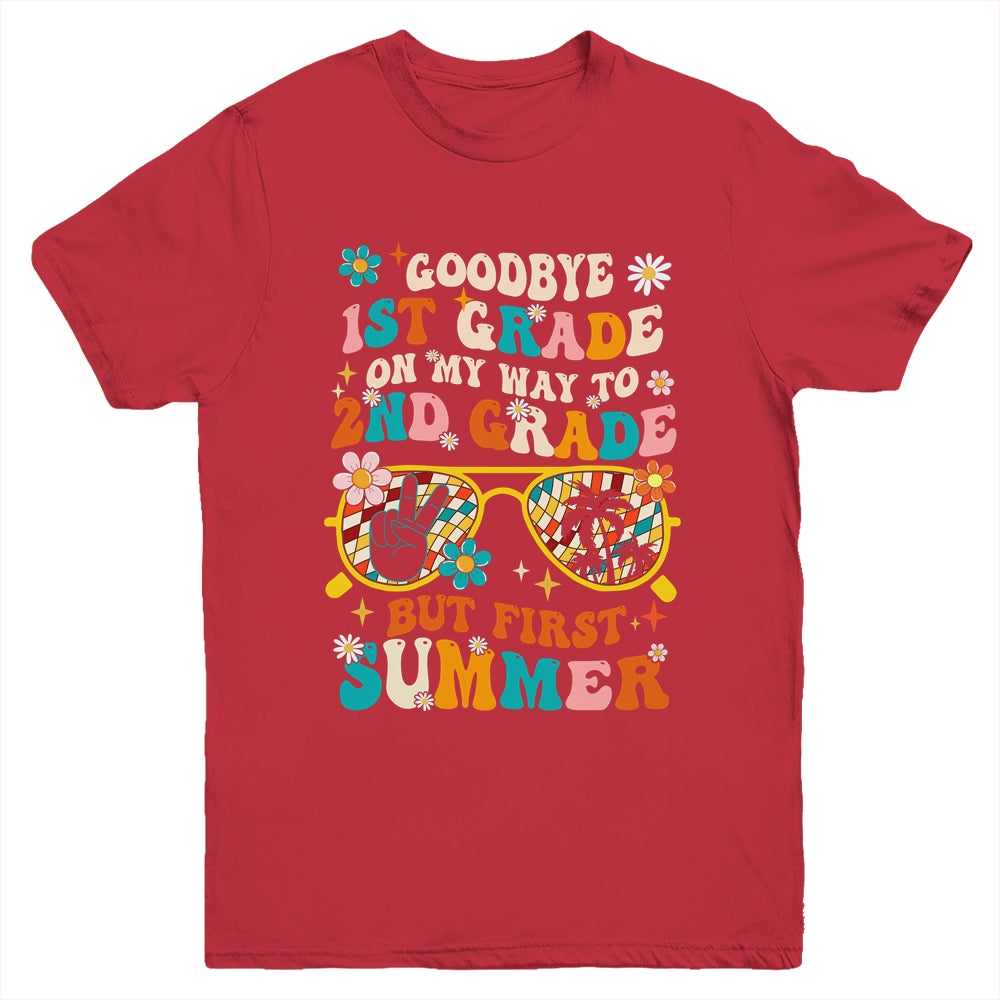 Goodbye 1st Grade Graduation To 2nd Grade Hello Summer Kids Youth Shirt | teecentury