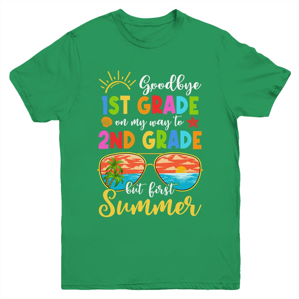 Goodbye 1st Grade Graduation To 2nd Grade Hello Summer Youth Shirt | teecentury