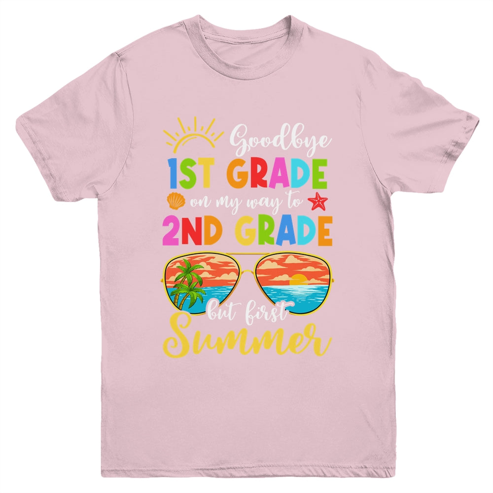 Goodbye 1st Grade Graduation To 2nd Grade Hello Summer Youth Shirt | teecentury