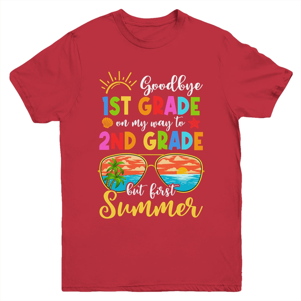 Goodbye 1st Grade Graduation To 2nd Grade Hello Summer Youth Shirt | teecentury