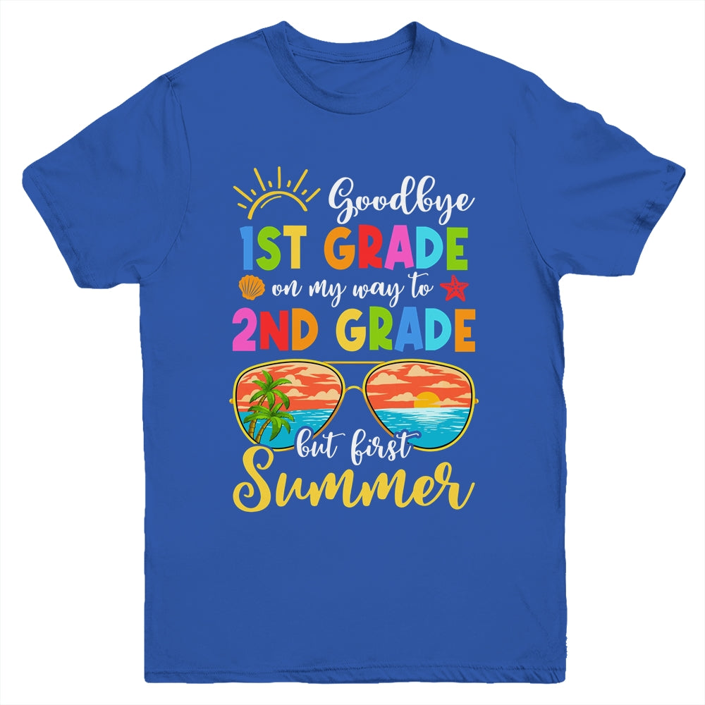 Goodbye 1st Grade Graduation To 2nd Grade Hello Summer Youth Shirt | teecentury