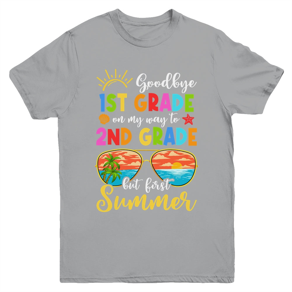 Goodbye 1st Grade Graduation To 2nd Grade Hello Summer Youth Shirt | teecentury